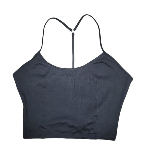 Victoria's Secret on point Black Spaghetti Strap Top T back Large - Picture 1 of 6